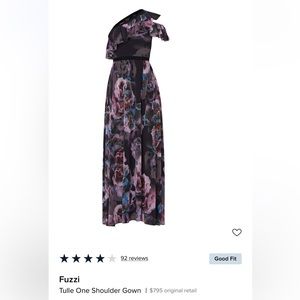 Fuzzi Tulle One Shoulder Gown